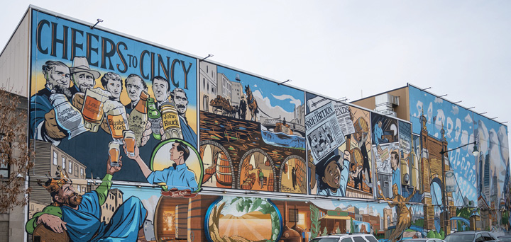 The Cheers to Cincy brewery mural